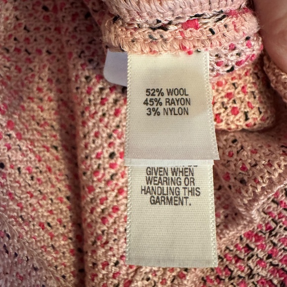 St. John Knit Sleeveless Shell Top – Pink & Black Tweed, Size S - Picture 6 of 11